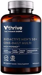 Once-Daily Bioactive Multivitamin for Men 50+ - Supports Stress & Healthy Aging (60 Vegetarian Capsules)