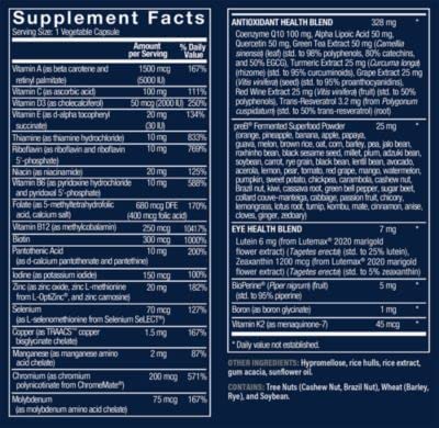 Once-Daily Bioactive Multivitamin for Men 50+ - Supports Stress & Healthy Aging (60 Vegetarian Capsules)
