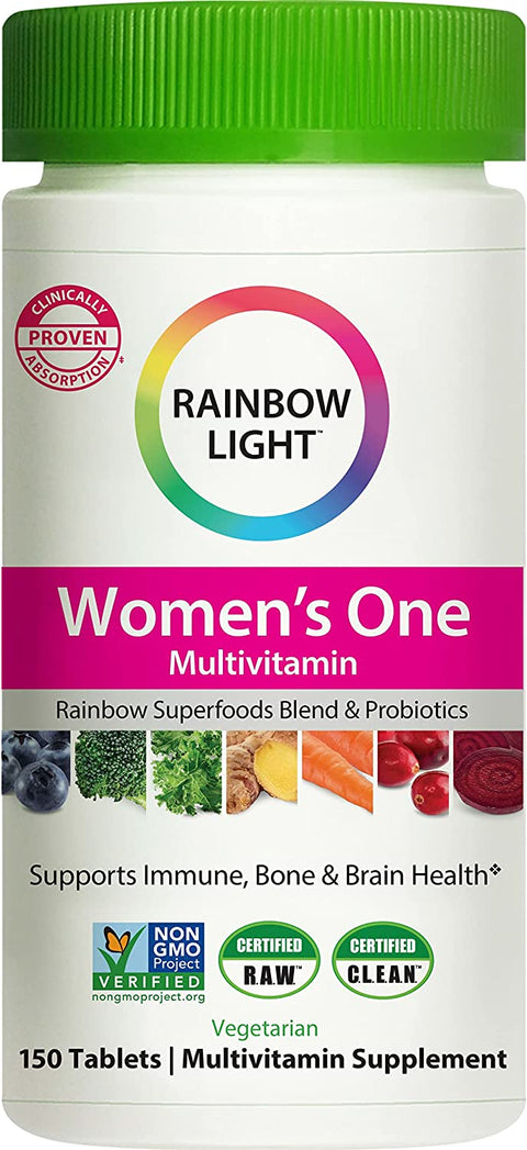 Rainbow Light Womens One High Potency Daily Multivitamin, Vegetarian, 150 ct., Pack May Vary